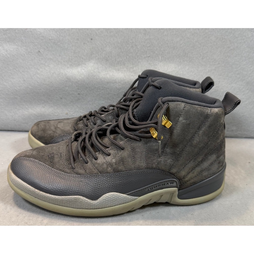 Air Jordan 12 Retro Dark Grey‎ Suede Mens Basketball Shoes 130690-005 Size 11